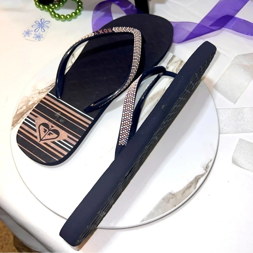 Roxy Blue Flip Flop Thong Sandals Size 9-10